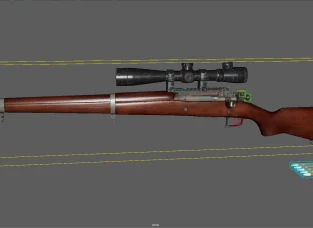 SR M1903 Sniper Rifle RE4 Remake Maya RigǹеģͰ