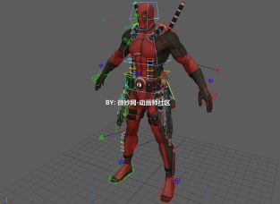 Ӣ  mayaģʹͼDead Pool Character Rig with textures